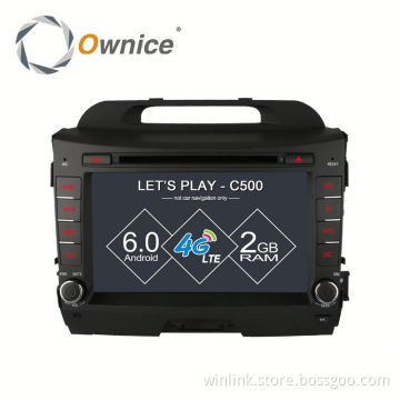 Ownice 4 core Android 6.0 Car Radio for Kia Sportage R 2010 2011 Built in 4G LTE 2G RAM Support steering wheel